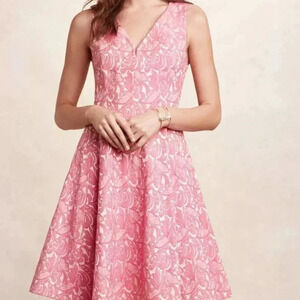 Maeve Pink Sleeveless A-Line Midi Dress
